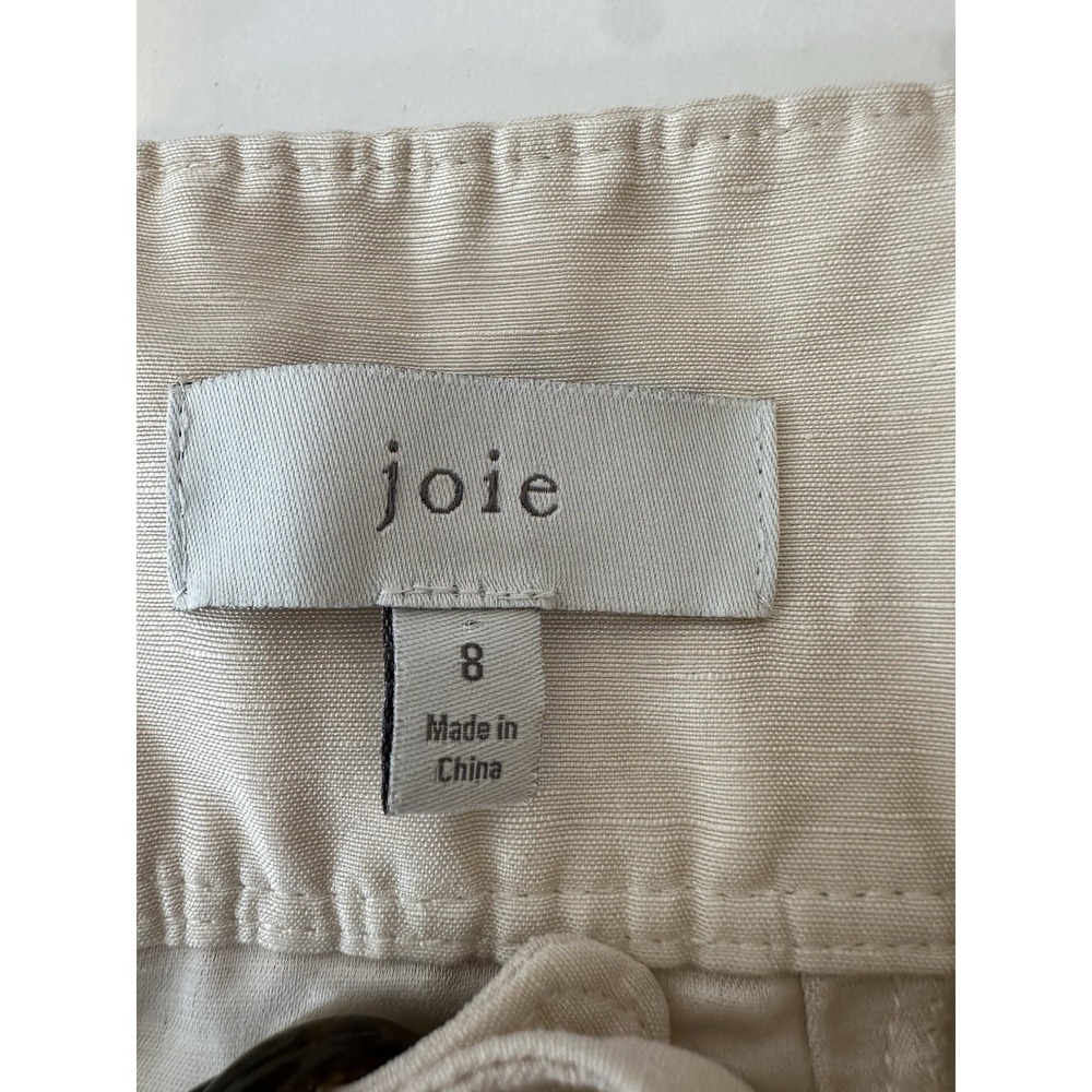 Joie Brenten High Waist Shorts Women Size 8 Linen Blend‎ Beach Summer Outdoor - Picture 4 of 9